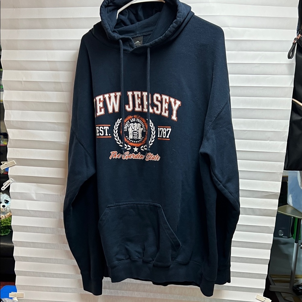 New Jersey Navy Hooded Sweatshirt - Classic College Pullover